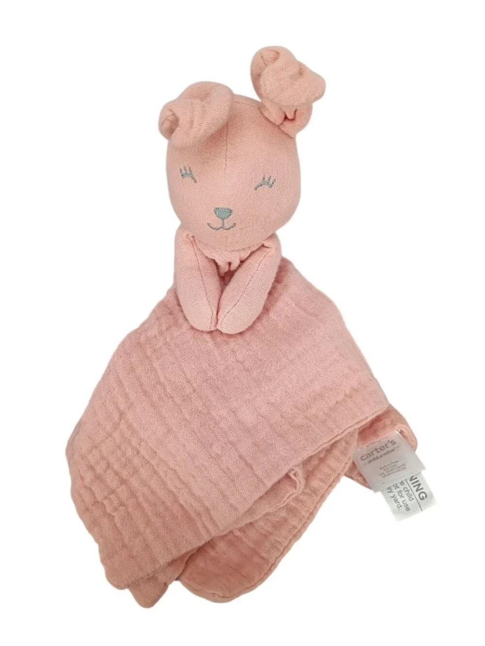 Carters Child Of Mine Pink Bunny Security Blanket Lovey 10